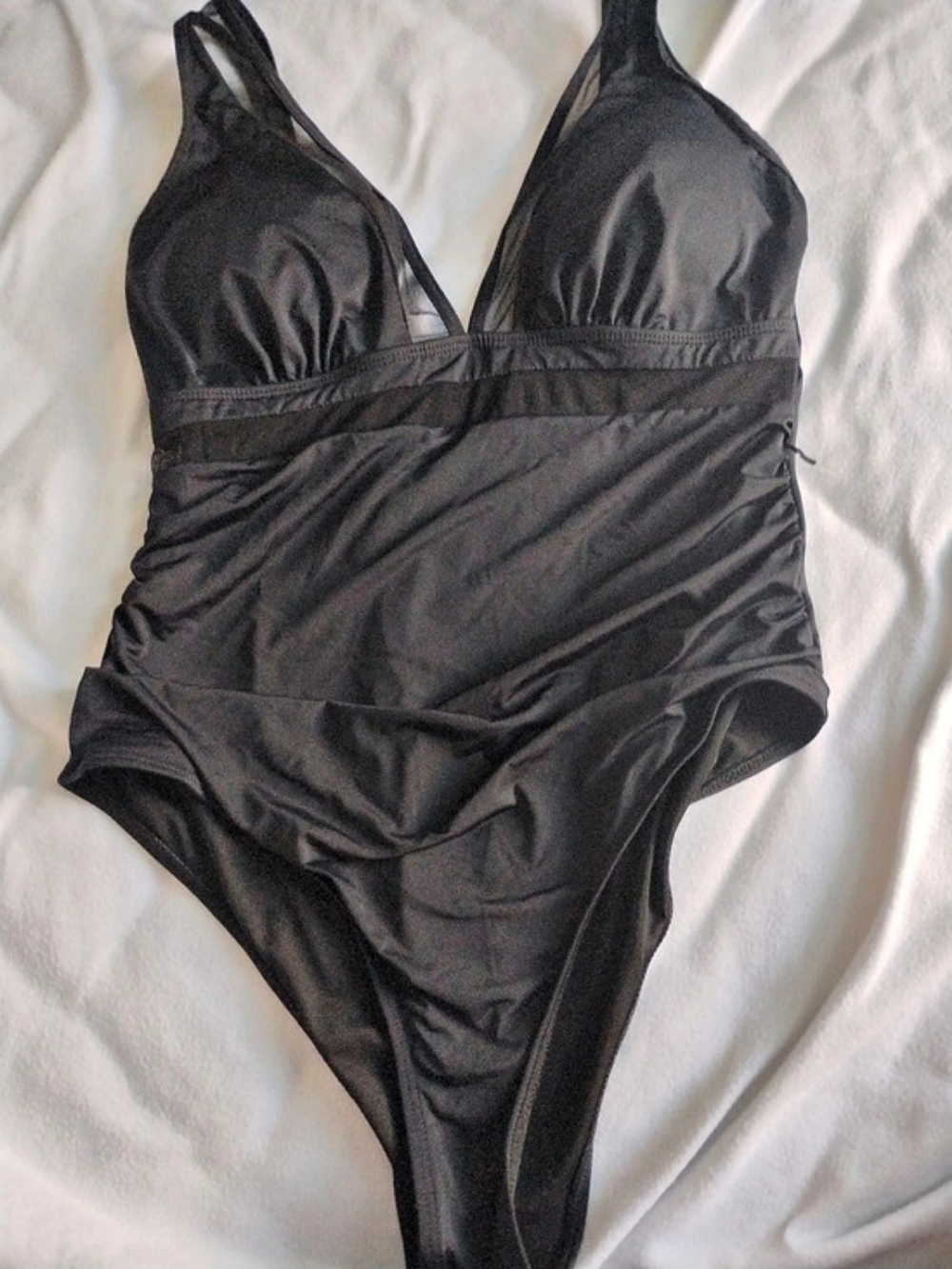 Style Essentials Black One-Piece Swimsuit Size XL Like New